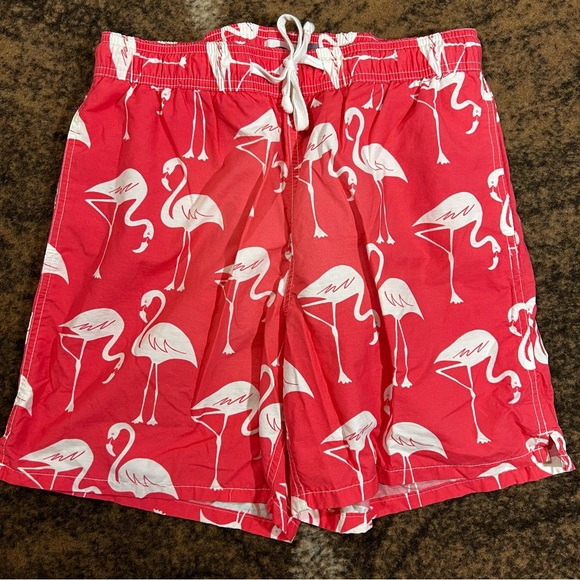Men’s Pink Flamingo Swim Trunks - Picture 5 of 7